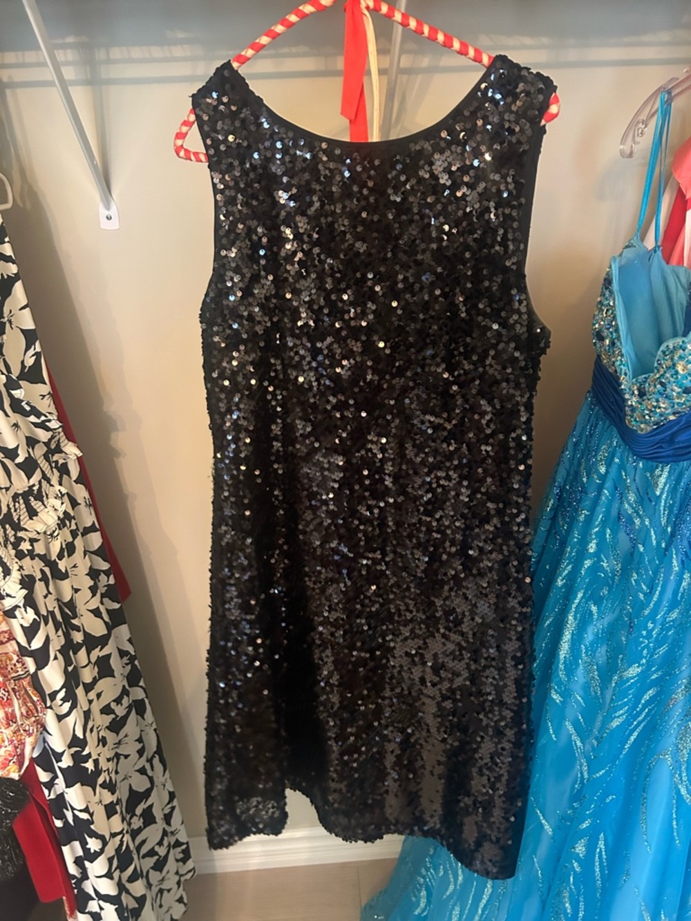 Black Sequin Party Dress
